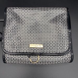 MOR Boutique COPENHAGEN Hanging Cosmetic Makeup Travel Bag, BLACK WHITE